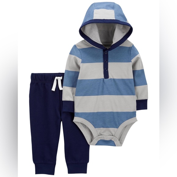 Carter's Other - Carter’s Baby 2-Piece Hooded Bodysuit Pant Set 12M